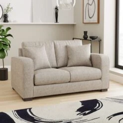 Dunelm Carson Small Chunky Chenille 2 Seater Sofa