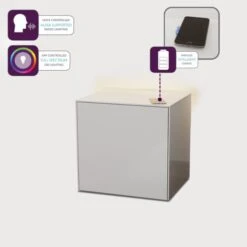 Frank Olsen Furniture Intel LED 1 Door Lamp Table -Home Furniture 30793107 alt02