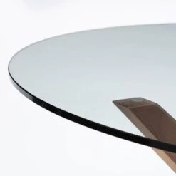 Julian Bowen Chelsea Small Round Glass Dining Table With 4 Cayman Dining Chairs -Home Furniture 30794182 alt02