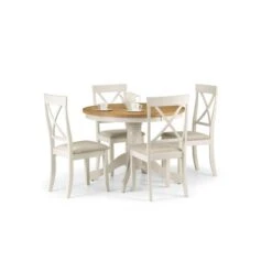 Julian Bowen Davenport Round Pedestal Dining Table With 4 Dining Chairs -Home Furniture 30794219 alt03