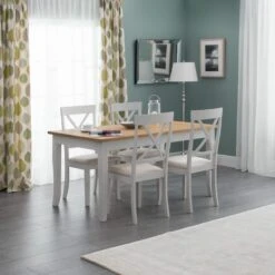 Julian Bowen Davenport Rectangular Dining Table Grey