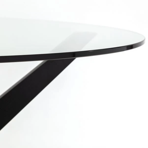 Julian Bowen Hayden Round Glass Dining Table 5 Julian Bowen Hayden Round Glass Dining Table - Image 5