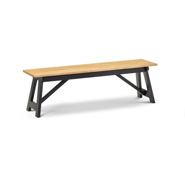 Julian Bowen Hockley Dining Bench Oak 2 Julian Bowen Hockley Dining Bench Oak - Image 2