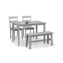 Julian Bowen Kobe Compact Rectangular Dining Table Grey 5 Julian Bowen Kobe Compact Rectangular Dining Table Grey -Home Furniture 30794284 alt02