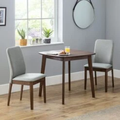 Julian Bowen Lennox Square Dining Table With 2 Berkeley Chairs