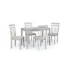 Julian Bowen Taku Rectangular Grey Dining Table With 4 Coast Grey Chairs