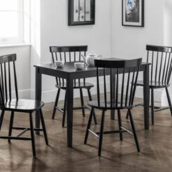 Julian Bowen Torino Set Of 4 Chairs Black