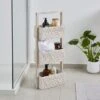 Dunelm 3 Tier Diamond Carved Wooden Caddy