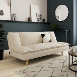 Dunelm Mateo Sherpa Clic Clac Sofa Bed