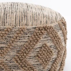 The Edited Life Aztec Jute Bobble Pouffe -Home Furniture 30799698 alt03