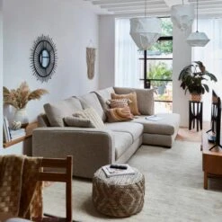 The Edited Life Aztec Jute Bobble Pouffe -Home Furniture 30799698 alt07