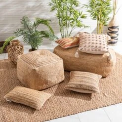 The Edited Life Cotton And Jute Pouffe -Home Furniture 30799700 alt05