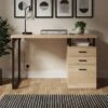 Dunelm Edison Storage Desk Oak Effect