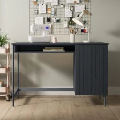 Dunelm Erna Storage Desk Grey