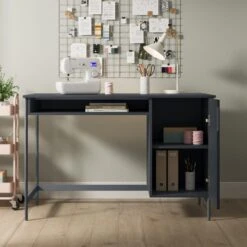 Dunelm Erna Storage Desk Grey -Home Furniture 30800637 alt02