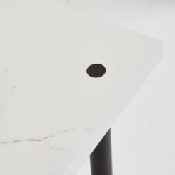 Dunelm Aiko Console Table With 2 LED Lights Black And Faux Marble -Home Furniture 30802419 alt02