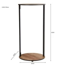 Dunelm Fulton Side Table With LED Lights Rustic Pine 11 Dunelm Fulton Side Table With LED Lights Rustic Pine -Home Furniture 30802439 alt05