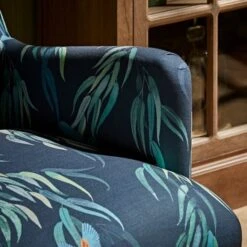 Dunelm Marlow Wing Chair Kingfisher Print -Home Furniture 30804991 alt03