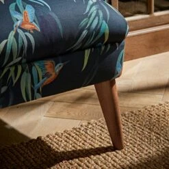 Dunelm Marlow Wing Chair Kingfisher Print -Home Furniture 30804991 alt04