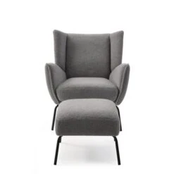 Kyoto Hana Sherpa Chair With Footstool -Home Furniture 30808439 alt03