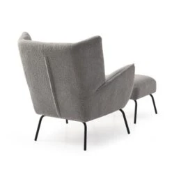 Kyoto Hana Sherpa Chair With Footstool -Home Furniture 30808439 alt04