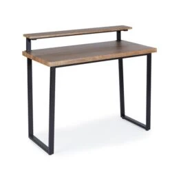 Dunelm Freddie Rustic Wood Effect Step Up Shelf Desk 6 Dunelm Freddie Rustic Wood Effect Step Up Shelf Desk -Home Furniture 30809418 alt02