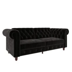 Dorel Felix Velvet Chesterfield Sofa Bed 7 Dorel Felix Velvet Chesterfield Sofa Bed -Home Furniture 30812096 alt02