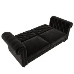 Dorel Felix Velvet Chesterfield Sofa Bed 8 Dorel Felix Velvet Chesterfield Sofa Bed -Home Furniture 30812096 alt03
