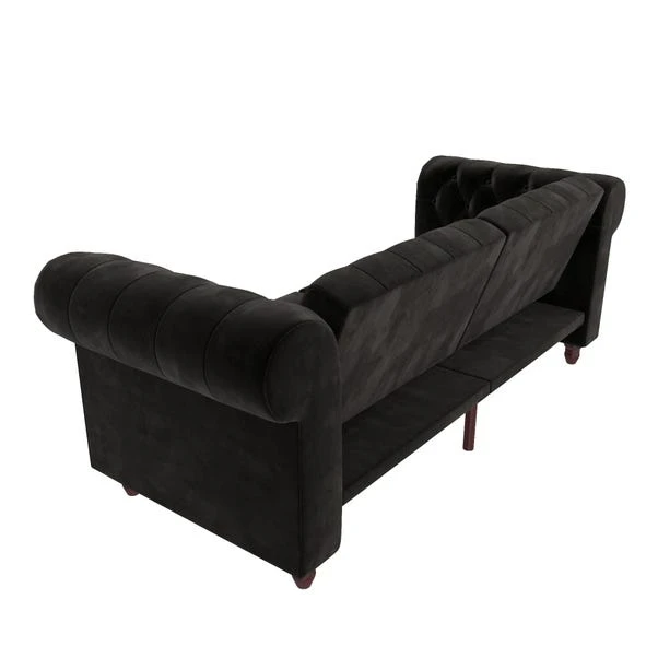 Dorel Felix Velvet Chesterfield Sofa Bed 5 Dorel Felix Velvet Chesterfield Sofa Bed - Image 5