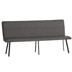 Kettle Arthur 4 Seater Modular Dining Bench Grey Faux Leather -Home Furniture 30815042 alt03