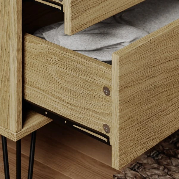 Dunelm Bella 3 Drawer Chest Oak Effect 4 Dunelm Bella 3 Drawer Chest Oak Effect - Image 4