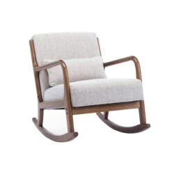 Kyoto Khali Chenille Rocking Chair -Home Furniture 30818614 alt02