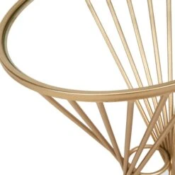 Pacific Lifestyle Pacific Liberty Side Table, Iron & Glass -Home Furniture 30821672 alt03