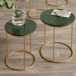 Pacific Lifestyle Pacific Milly Set Of 2 Nest Of Side Tables, Marble