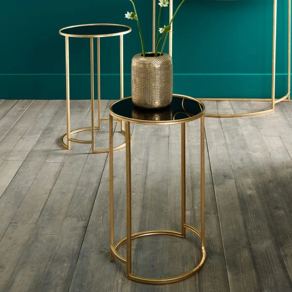 Pacific Lifestyle Pacific Veneziano Set Of 2 Nest Of Tables, Iron & Glass 1 Pacific Lifestyle Pacific Veneziano Set Of 2 Nest Of Tables, Iron & Glass