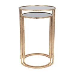 Pacific Lifestyle Pacific Veneziano Set Of 2 Nest Of Tables, Iron & Glass 9 Pacific Lifestyle Pacific Veneziano Set Of 2 Nest Of Tables, Iron & Glass -Home Furniture 30821749 alt03