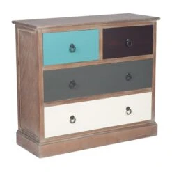 Pacific Lifestyle Pacific Loft 4 Wide Drawer Chest, Pine -Home Furniture 30821769 alt02