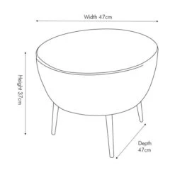 Pacific Lifestyle Pacific Donato Leather Footstool -Home Furniture 30821797 alt06