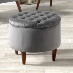 Pacific Lifestyle Pacific Alena Velvet Footstool