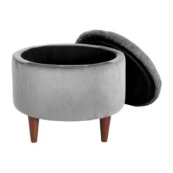 Pacific Lifestyle Pacific Alena Velvet Footstool -Home Furniture 30821805 alt02