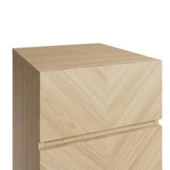 GFW Set Of 2 Taranto 3 Drawer Bedside Tables, Oak Effect -Home Furniture 30825681 alt03